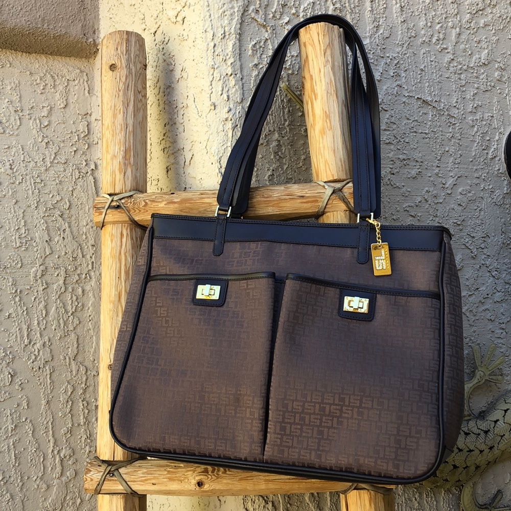 *Susan Lucci* Brown Signature Print Tote